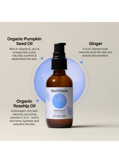 Mad Hippie Mad Hippie Cleansing Oil for Face - Deep Cleansing Facial Cleanser & Makeup Remover for Dry, Sensitive, Acne-Prone Skin with Vitamin C-Rich Rosehip Oil, 2 Fl Oz  - Image 4
