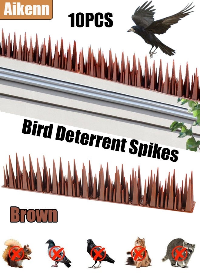 Aikenn Aikenn 10PCS 10cm Thorns For Birds And Pigeons Bird thorns Pigeon Thorns Durable Bird Repellent Arrow Set Outdoor Bird Thorns, Easy to Install  For Small Birds and Squirrels(Brown)  - Image 1