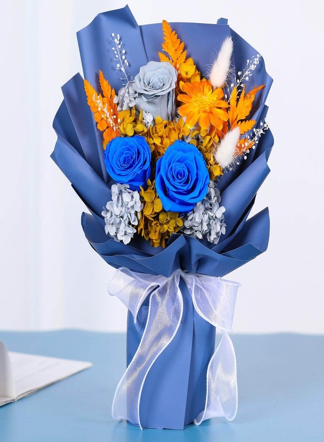 Jtoder Forever Flowers for Delivery, Preserved Long Lasting Flower Bouquets, Blue Rose Bouquet for Mom, Wife or Girlfriend on Festivals Birthday Anniversary - Image 5