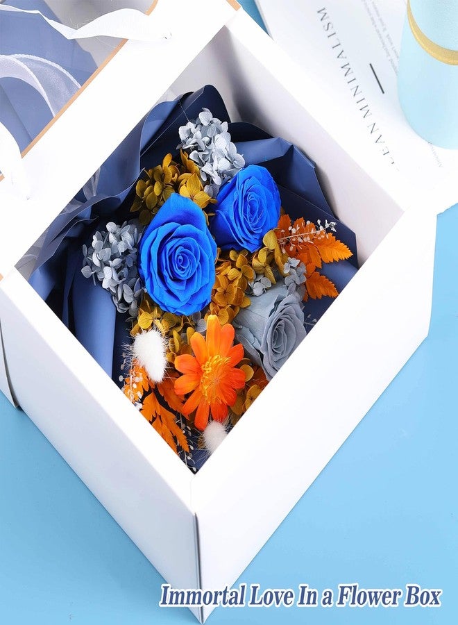 Jtoder Forever Flowers for Delivery, Preserved Long Lasting Flower Bouquets, Blue Rose Bouquet for Mom, Wife or Girlfriend on Festivals Birthday Anniversary - Image 4