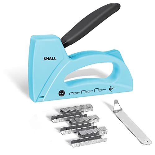 SHALL Light Duty Staple Gun for Wood - Upholstery Staple Gun with 1600pcs JT21 Staples 1/4, 5/16, 3/8 inch and Staple Remover - Fabric Stapler Gun for Crafts, DIY, Decoration - Image 1