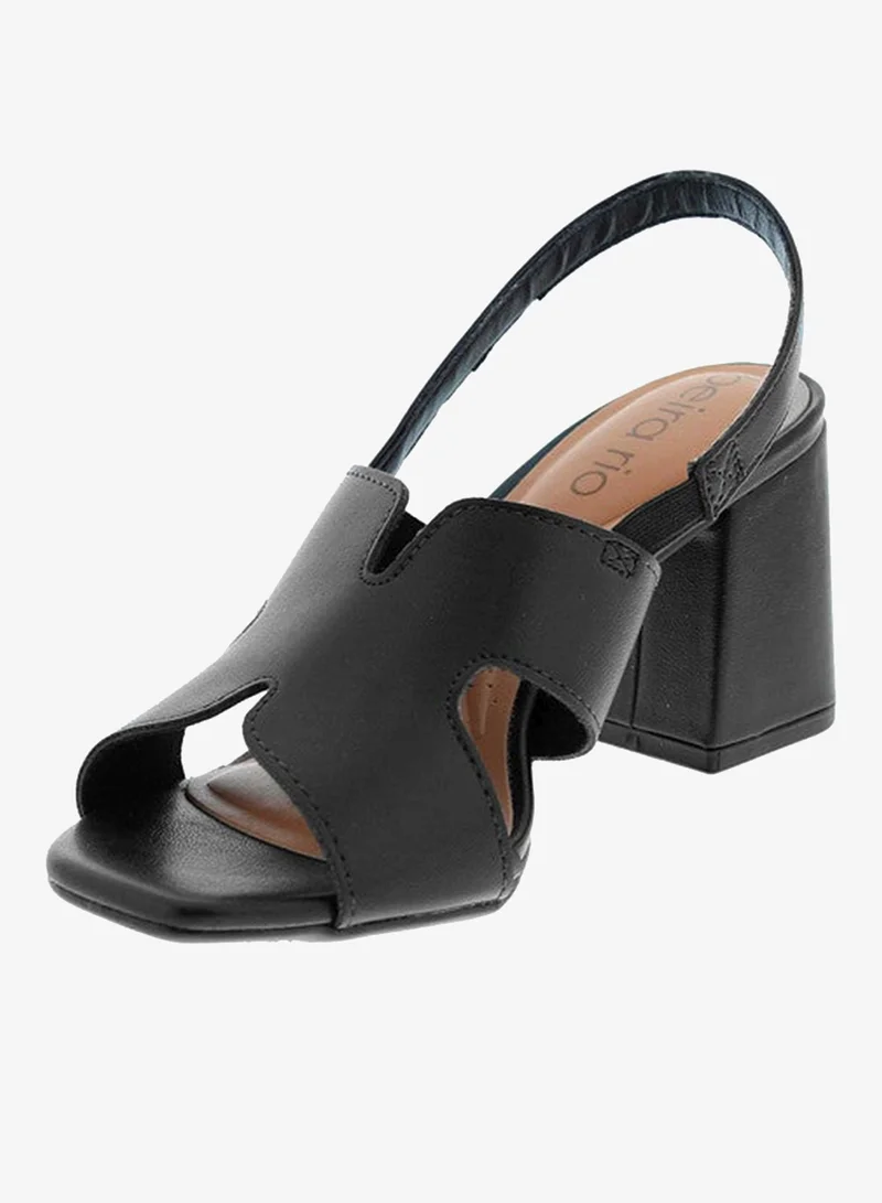Beira Rio Black High Heels Sandals with Back Strap – Elegant sling Back Heels for Girls & Ladies for Women | Best Price UAE