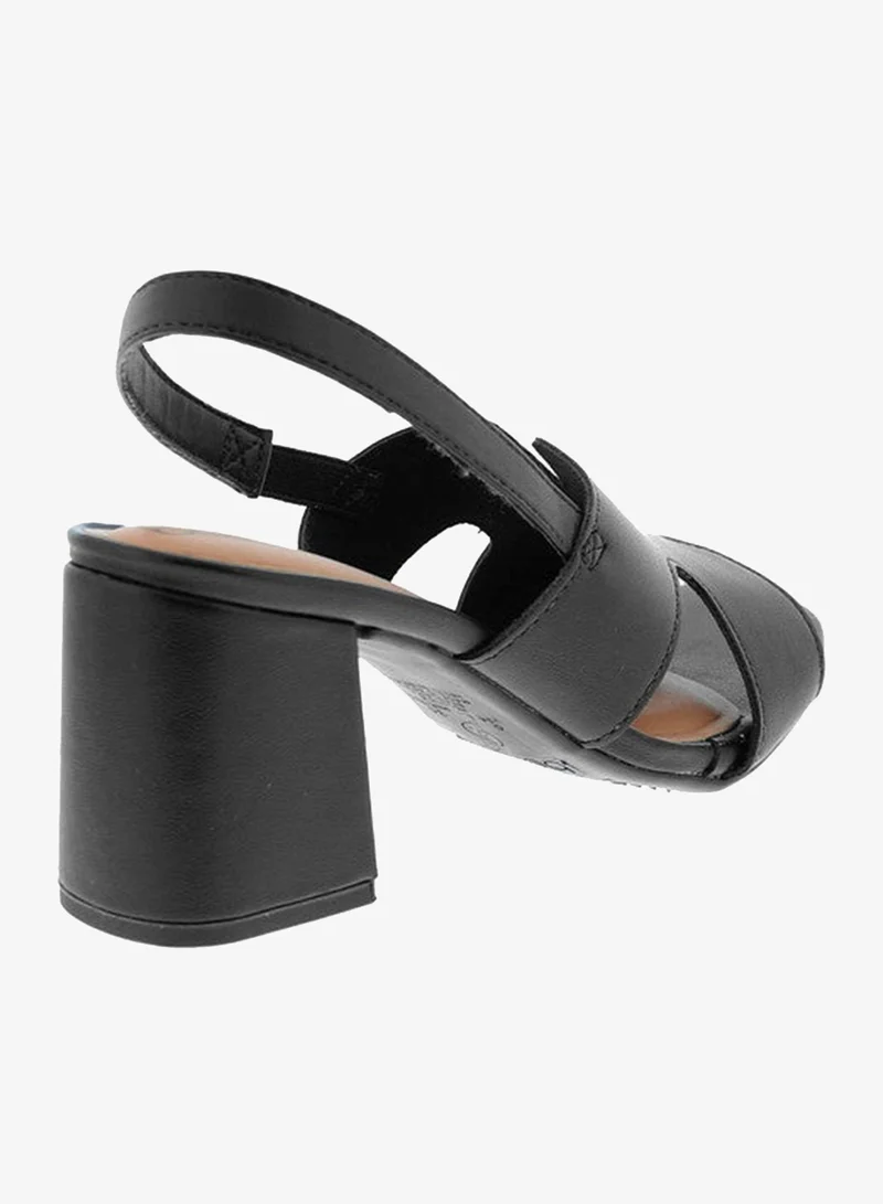 Beira Rio Black High Heels Sandals with Back Strap – Elegant sling Back Heels for Girls & Ladies for Women | Best Price UAE