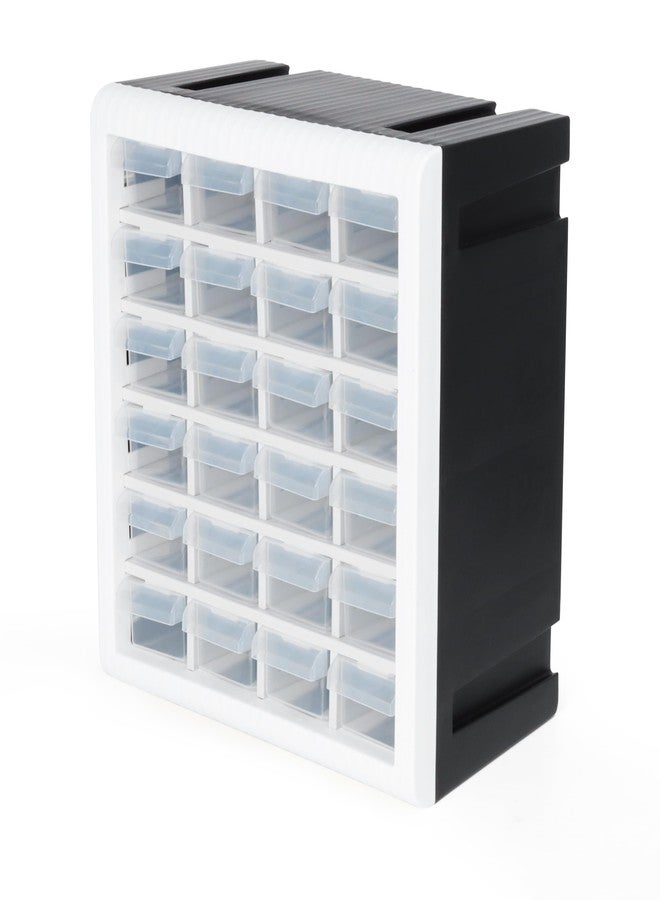 جونيس منظم خزانة الحرف اليدوية من جونيس، خزانة قطع بلاستيكية بـ 24 درجًا، صندوق تخزين أدوات للبراغي والصواميل والأجزاء الصغيرة - Image 1