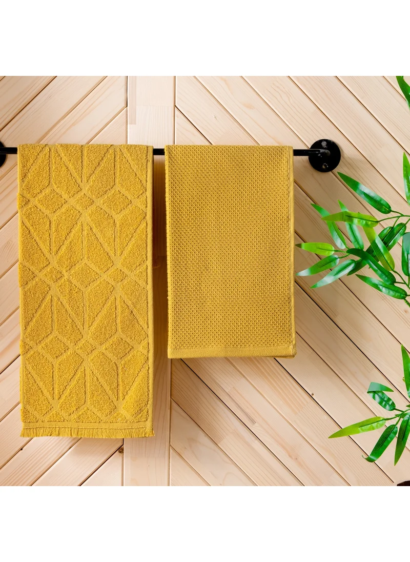 Schafer Solid Home 2 Pack Drying Cloth 40X60 Cm-Mustard