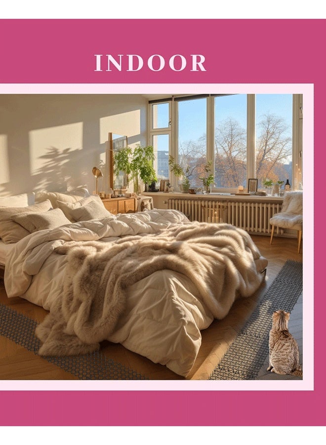 ريليو وسادة طرد فضلات القطط مقاس 13×49 سم مزودة بمسامير للاستخدام الداخلي والخارجي، مضادة للحفر في الحديقة - سجادة مانعة للخدش مزودة بمسامير بلاستيكية مقاس 1 بوصة، حل حاجز - Image 4