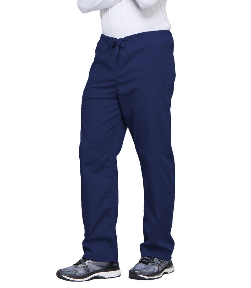 Cherokee Unisex Scrub Pants for Men & Women Drawstring Cargo Medical Uniform Straight Leg Nursing Scrub Bottoms - 4100, XL, Navy - Image 2