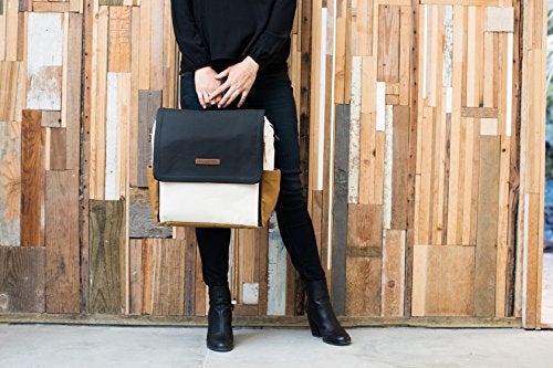 Petunia Pickle Bottom Boxy Backpack | Diaper Bag | Diaper Bag Backpack for Parents | Top-Selling Stylish Baby Bag | Sophisticated and Spacious Backpack for On The Go Moms | Caramel/Black - Image 5