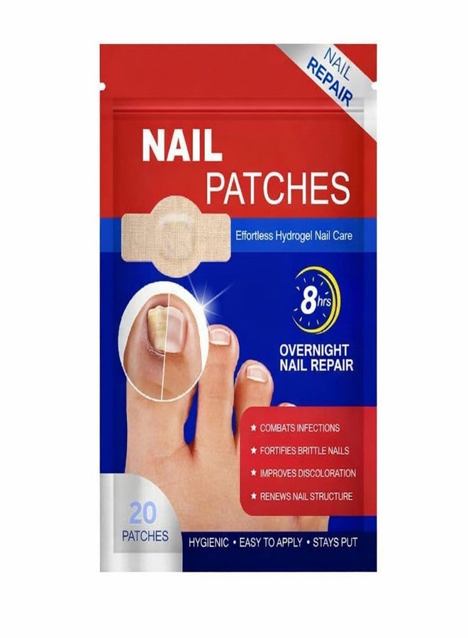 TRENDERA Fungal Nail Patch Treatment - Powerful Antifungal Solution, Effortless Hydrogel Nail Care, Overnight Nail Repair, 20 Patches - Image 1