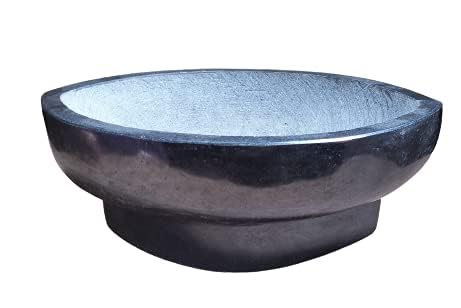 Village Decor Village Decor Black stone Mortar PestleNanni Kalvam Polished  - Image 2