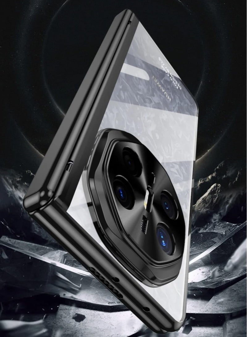 عام غطاء هواوي ميت إكس 6 5G 【واقي شاشة مدمج】 - هيكل PC شفاف مطلي بحماية المفصلة، تصميم رفيع جداً ومتين مقاوم للصدمات - Image 4