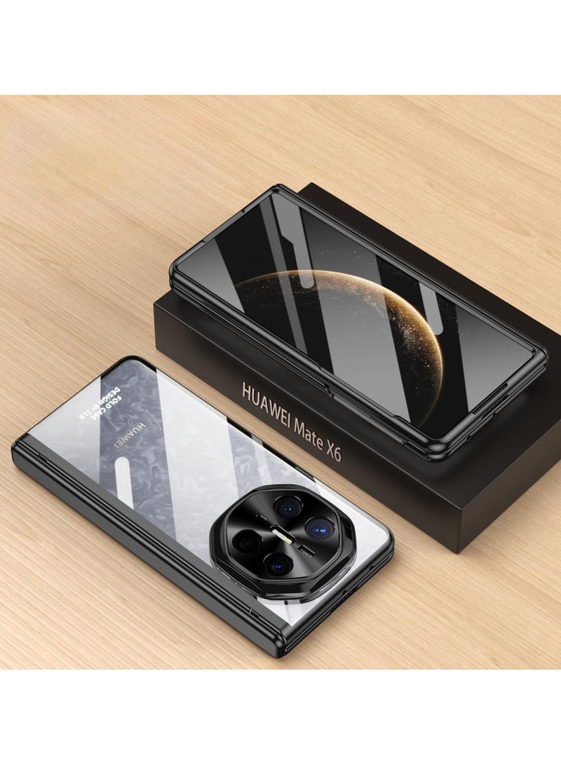 عام غطاء هواوي ميت إكس 6 5G 【واقي شاشة مدمج】 - هيكل PC شفاف مطلي بحماية المفصلة، تصميم رفيع جداً ومتين مقاوم للصدمات - Image 1