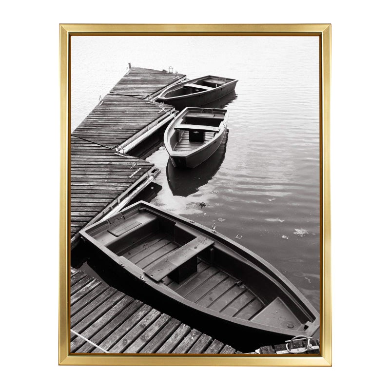 Giverny 11x14 Picture Frames, Gold Photo Frames for Wall Mounting, Simple Design Glossy Finish Frame Perfect for Home Decoration, Office, Hotel and Various Ceremonies Praties - Image 1