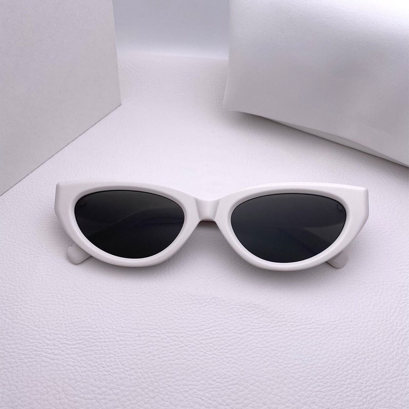 Generic 2024 Trendy GM Cat-Eye Sunglasses MM108 Unisex White 