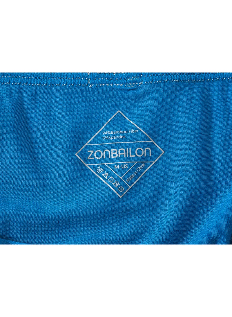 Zonbailon Men's Bamboo Fiber Boxer Briefs, Button Decor Breathable Low Rise Underwear, Sizes M-3XL - Image 4