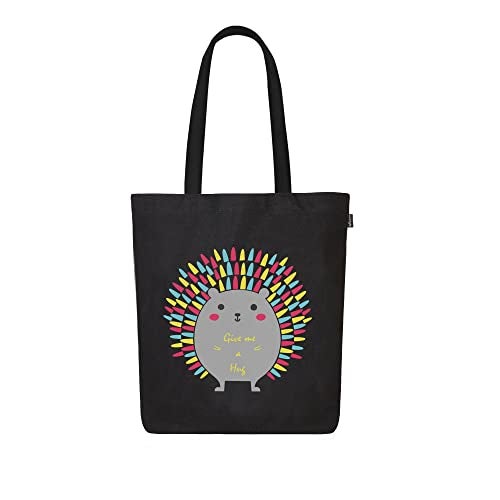 EcoRight Eco Right Canvas Tote Bags for Women with Zip, College Bag for Girls, 100% Organic Cotton Tote Bag for Shopping, Travel & beach bags for women (Porcupine) - Image 1