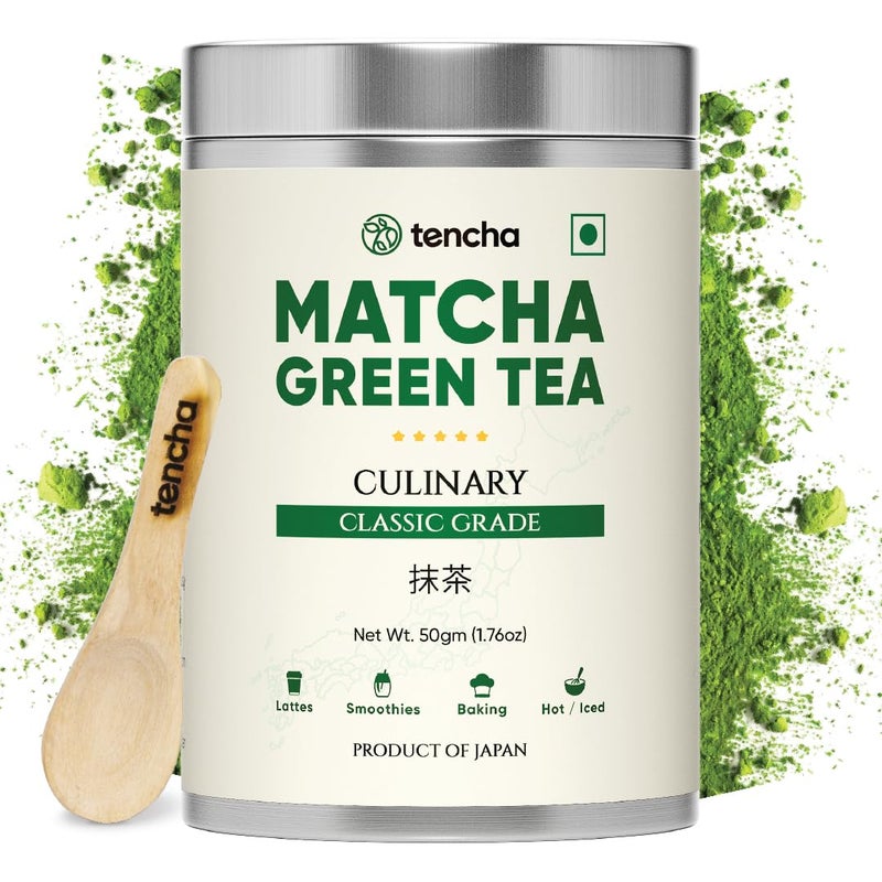 Tencha Culinary Matcha | Pure Japanese Matcha Green Tea Powder | Sourced From Shizouka, Japan | Vegan | No Artificial Sweeteners | 50 Grams, Pack Of 1 - Image 1