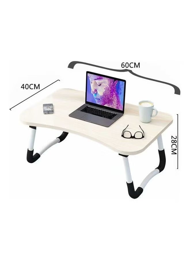 Generic Foldable Bed Laptop Table Light colour  - Image 3