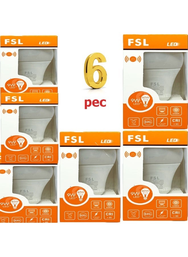FSL 9W LED bulbs, non-dimmable, 6 bulbs - Image 1