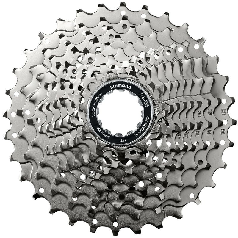Shimano CS-HG500-10 HG 10-Speed Bicycle Cassette 12-28T Silver - Image 1