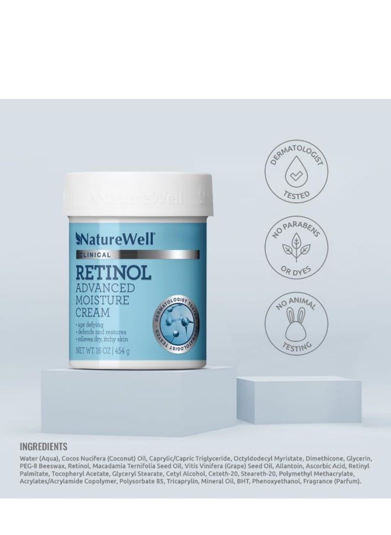 naturewell - NATUREWELL Clinical 16 Oz Retinol - Skin Tightening Cream for Body, Firming Body Lotion, Moisturizer - Premium Retinol Firming Cream - Advanced Cream for Skin Hydration and Firmness - Image 1