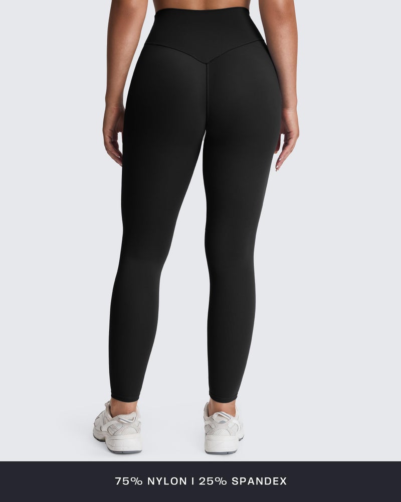 Aoxjox High Waisted Workout Leggings for Women Tummy Control Buttery Soft Yoga Metamorph Deep V Pants 26" (Black, X-Large) - Image 4
