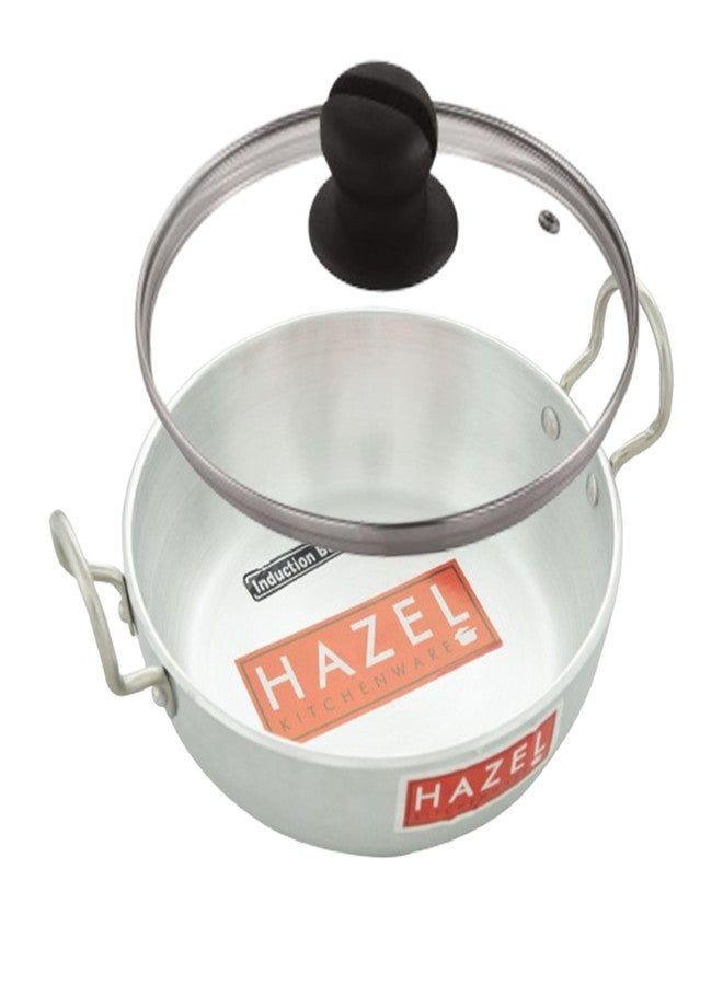 هايزل HAZEL ألومنيوم التعريفي Kadai/Wok (Kadhai، Cheena Chatti) 1750 مل مع غطاء، 20.7 سم | قاعدة متينة غير لاصقة للطهي الفعال - Image 1