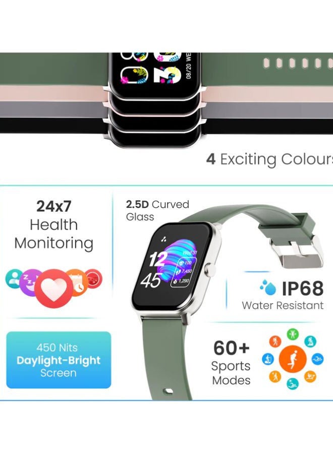 Ambrane Wise Eon 1.69 Lucid Display Smartwatch Pink - Image 3