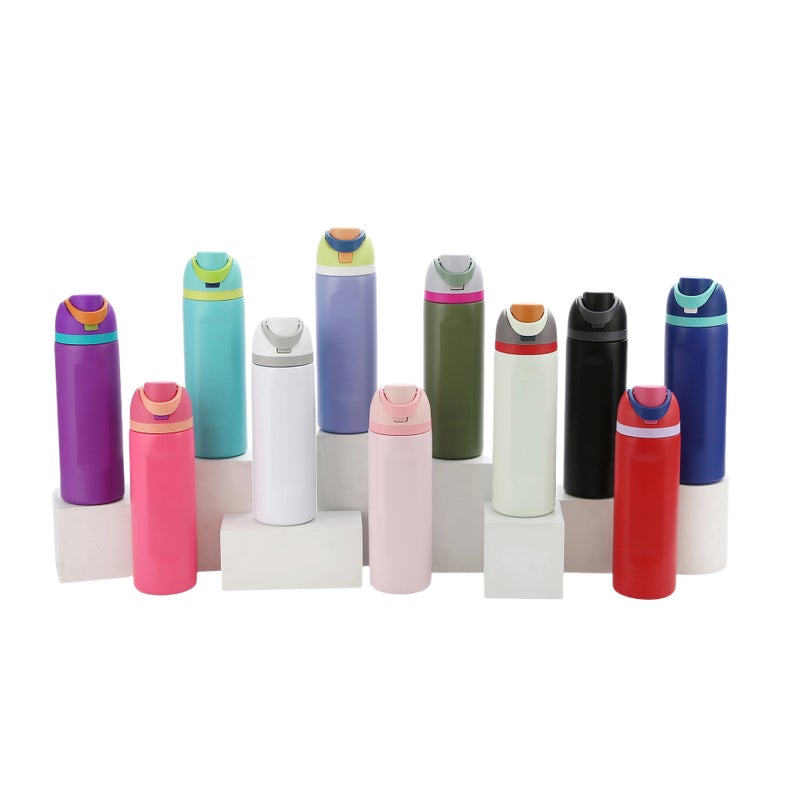 304 Stainless Steel Tumbler with Dual Lid, Portable Sports Bottle - Image 5