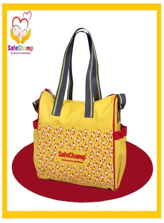 SafeChamp Chick Chick Multipurpose Diaper Bag Cum Mother Bag Diaper Bag (Yellow) - Image 5