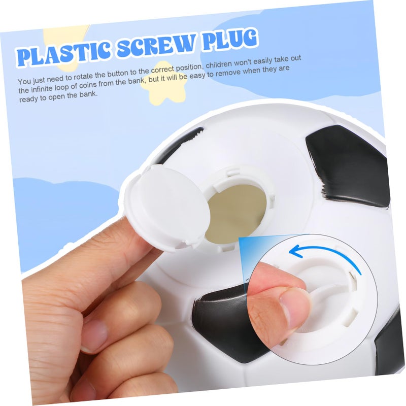 Soccer Ball Shaped Coin Bank For Adults Money Storage Container Sports Decor Gift - Image 4