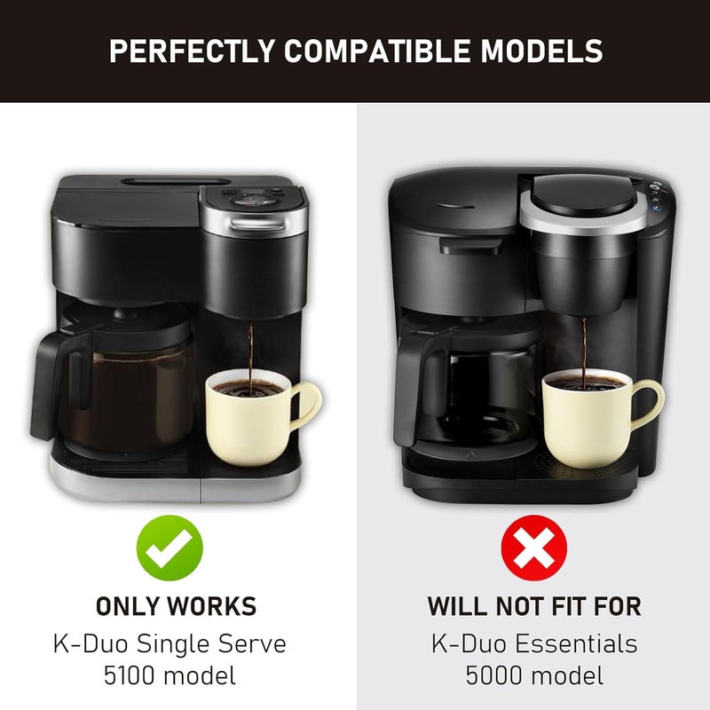 Colidier 12-Cup Glass Coffee Jug Pot Replacement Compatible with Keurig K-Duo 5100 Single Serve K-Cup Pod & Carafe Coffee Maker, NOT Fit K-Duo 5000 Essentials Model - Image 3