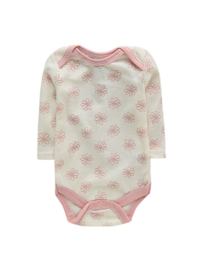 Bambimici Bambimici 3-Pack Flower Print Long Sleeve Bodysuit 