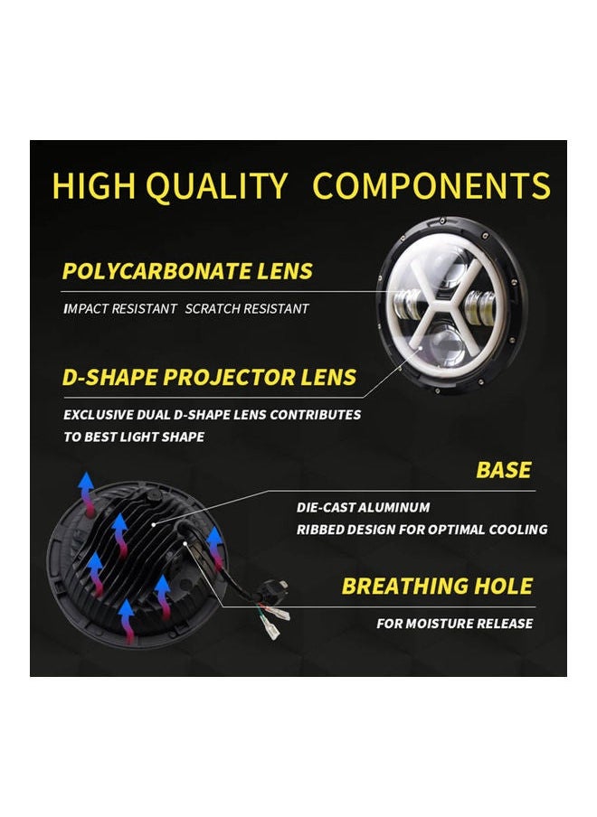 NIBEMINENT 500W Round LED Car Headlight  - Image 4