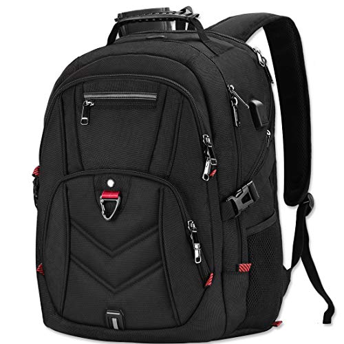 NEWHEY Laptop Backpack 18 Inch Business Travel Backpacks for Men Women Extra Large Waterproof TSA Anti Theft College Bookbags with USB Charging Port 18.4 Gaming Computer Backpack,Black - Image 1