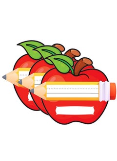 Top label Name Tags Sticker Labels For Kids 4 Inch Name Tags For Back To School Student Name Plates Tags For Classroom Cute Apple Blank Labels Teacher Classroom Supplies,30 Pcs  - Image 1