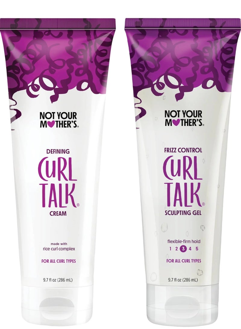 Not Your Mother's (Pack of 2) Curl Talk Frizz Control Sculpting Gel and Defining Cream, 2x9.7 fl oz - Image 3