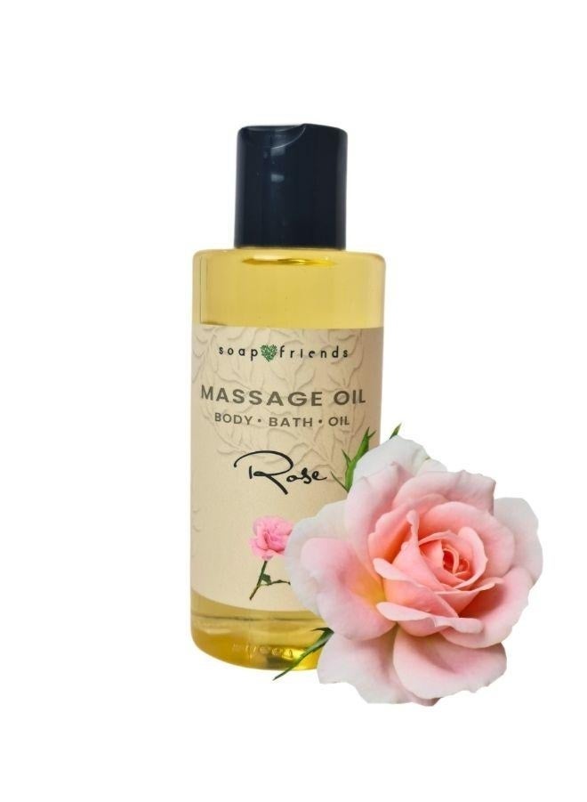 Soap&Friends Soap & Friends Damask Rose Natural Body & Massage Oil – Aromatherapy Oil for Hydrated & Radiant Skin – 150ml - Image 1