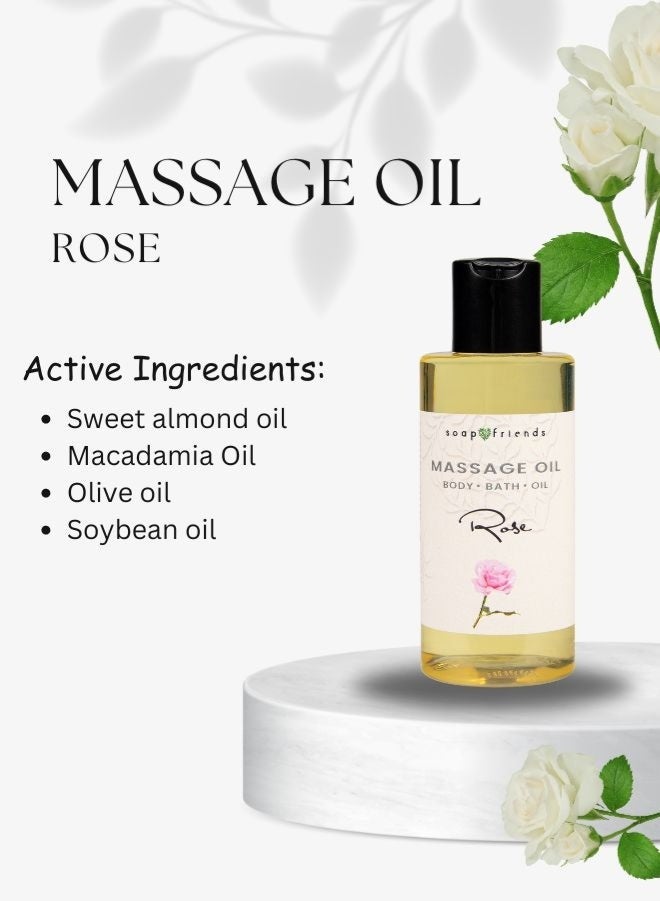 Soap&Friends Soap & Friends Damask Rose Natural Body & Massage Oil – Aromatherapy Oil for Hydrated & Radiant Skin – 150ml - Image 5