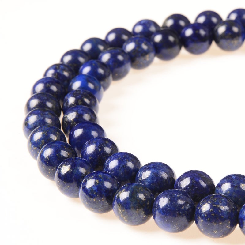 PLTbeads Gorgeous Natural Gemstone Loose Beads Smooth Round Approxi 155 inch DIY Bracelet Necklace for Jewelry Making 8mm Lapis Lazuli