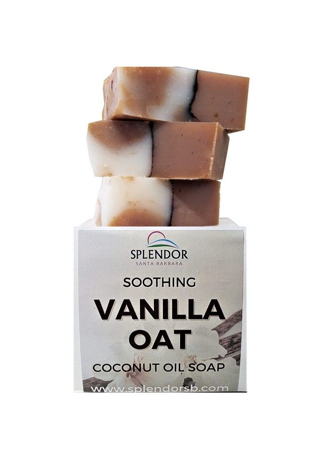 Splendor Santa Barbara Splendor Soothing Vanilla Oatmeal Soap Natural Coconut Oil Hand Face & Body Bar Soap. Handmade Vegan Moisturizing With Glutenfree Colloidal Oats And Antioxidantrich Cocoa - Image 2