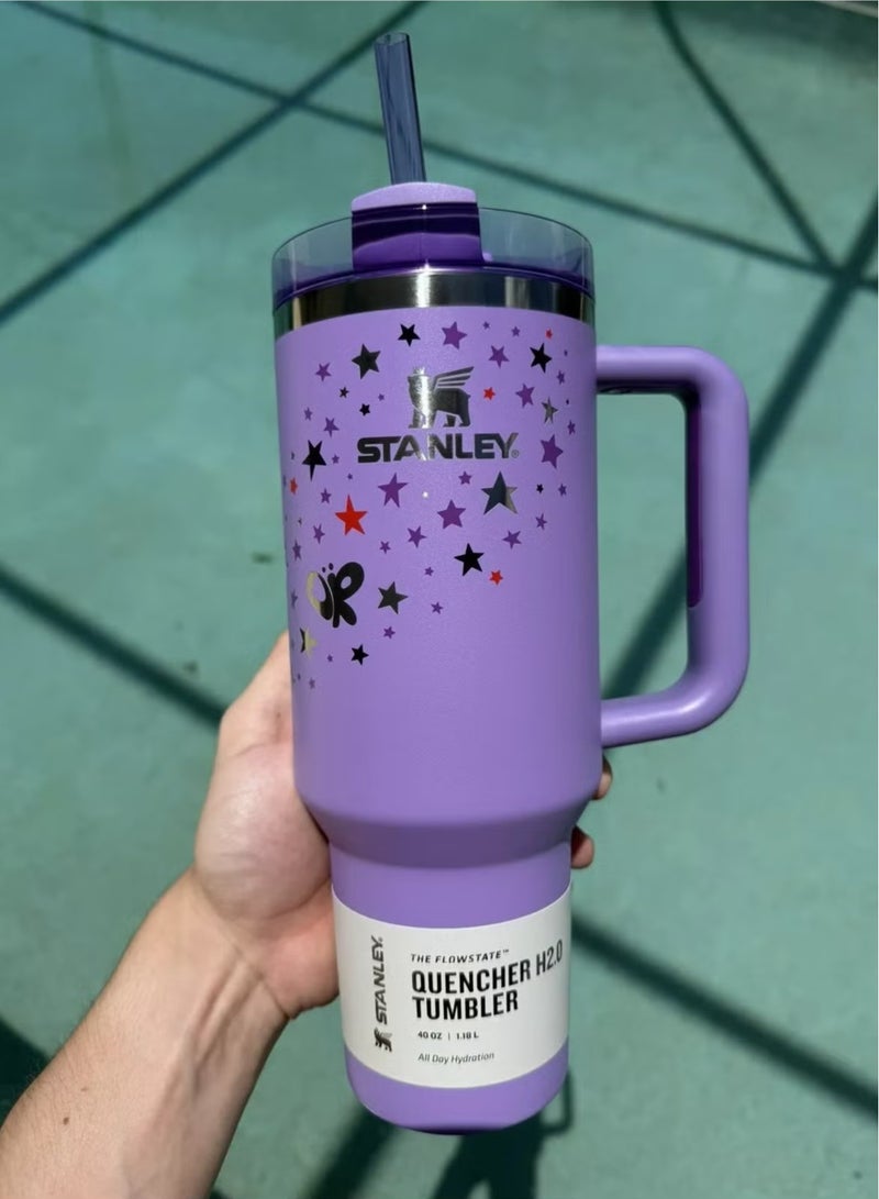 Stanley Olivia Rodrigo Limited Edition Stanley 40oz Tumbler – Exclusive Artist Collaboration Travel Mug with Vacuum-Insulated Stainless Steel Body, Leakproof FlowState Lid, Reusable Straw & Carry Handle – Keeps Drinks Hot or Cold for Hours – Collector’s Cup for Stylish Hydration, Coffee, Tea, Smoothies & More - Image 1