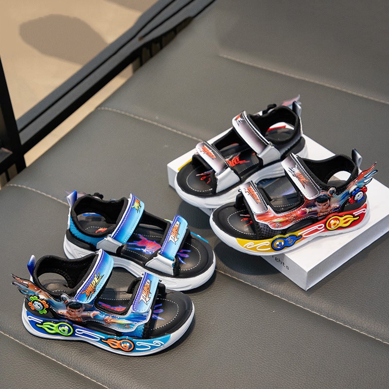 Boys Sandals Summer Cartoon Children'S Casual Shoes Medium And Large Children'S Sports Beach Shoes Boys Shoes Trendy - Image 2
