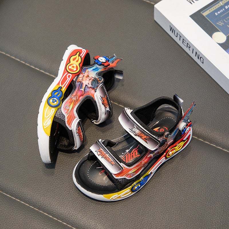 Boys Sandals Summer Cartoon Children'S Casual Shoes Medium And Large Children'S Sports Beach Shoes Boys Shoes Trendy - Image 4