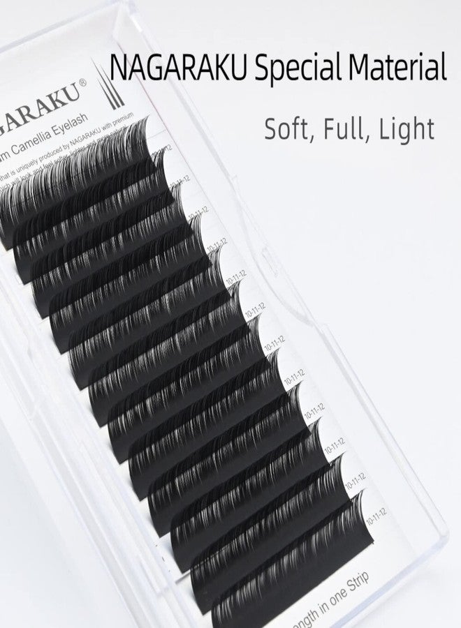 NAGARAKU Camellia Volume Eyelash Extension Mixed Length Premium Soft Natural Light Eyelashes Premade Fans Lashes (11-12-13mix, 0.05 D) - Image 4