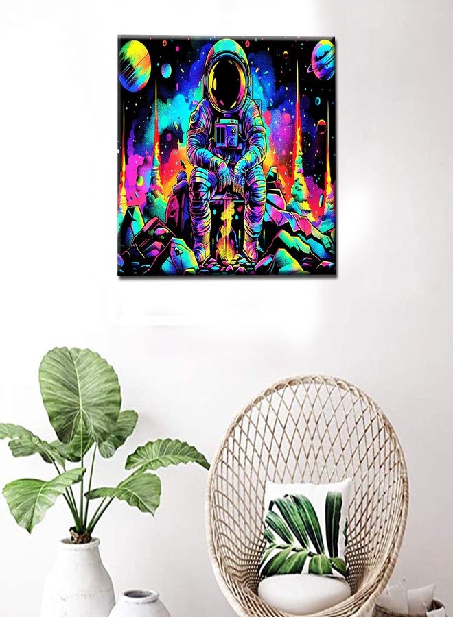Aihonmin Space Administration Paint by Numbers for Adults and Children,Astronaut DIY Acrylic Watercolor Painting by Numbers for Kids Beginners 16x20 inch Painting Craft On Canvas Home Decor(without frame) - Image 3