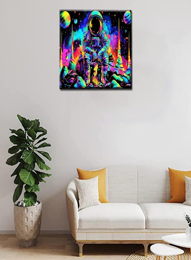 Aihonmin Space Administration Paint by Numbers for Adults and Children,Astronaut DIY Acrylic Watercolor Painting by Numbers for Kids Beginners 16x20 inch Painting Craft On Canvas Home Decor(without frame) - Image 2