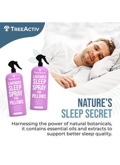 TreeActiv TreeActiv Sleep Spray, 16 oz, Lavender Pillow Spray for Sleep, Lavender Spray Sleep with Witch Hazel, Lavender Sleep Spray for Pillows and Bed, Pillow Mist Sleep Spray, Linen Spray for Bedding  - Image 3