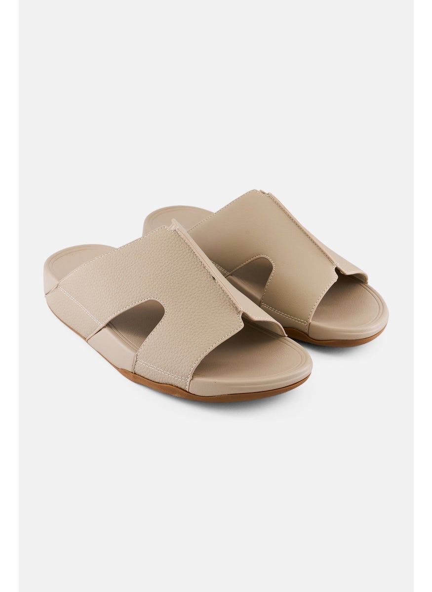 English Laundry Men Slip On Arabic Sandals, Beige  - Image 1
