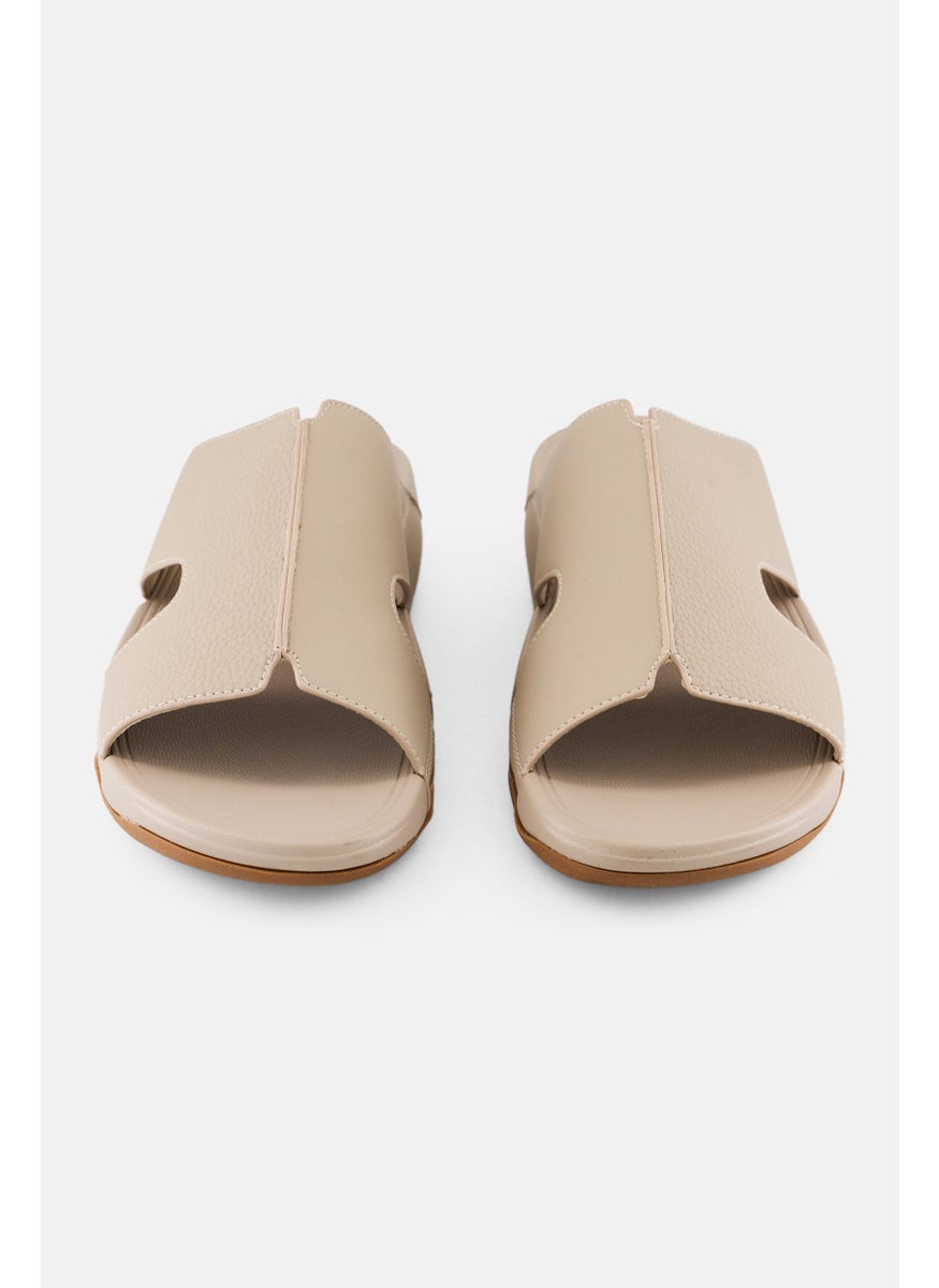 English Laundry Men Slip On Arabic Sandals, Beige  - Image 4